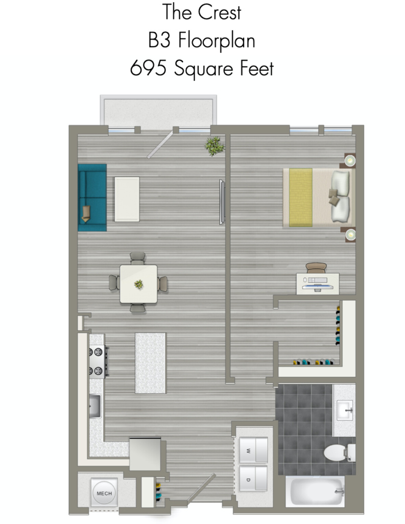 Crest-One-Bedroom-B3